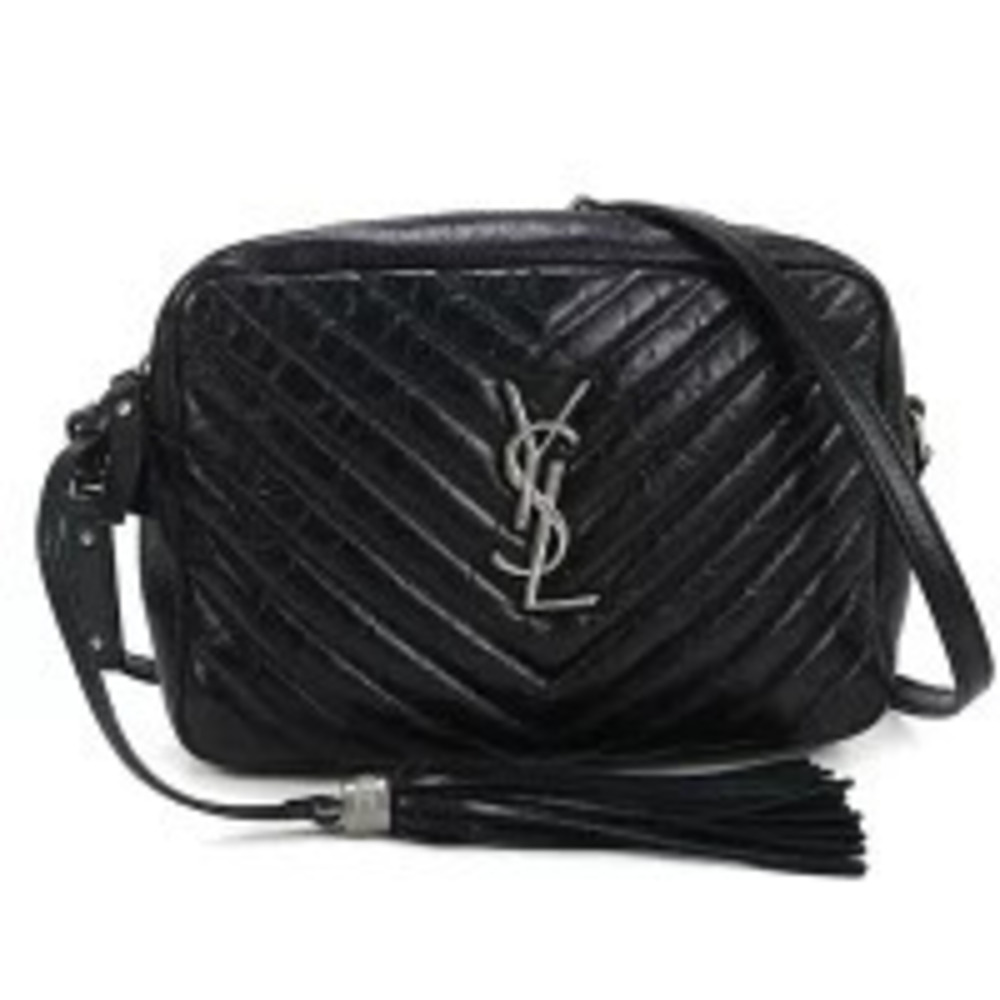 Saint Laurent Crossbody Bag Lou Camera Leather Black